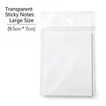 Große transparente Haftnotizen 9.5x7cm im Klarsichtbeutel für Büro und Studium - Groß (9,5 cm * 7 cm)