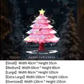 Pink Christmas tree static window sticker with double-sided UV color print for holiday decor - Small (40*55CM) / Pink