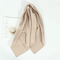 Champagne gold satin square scarf with a silky finish and minimalist solid color design - 70cm x 70cm / Khaki