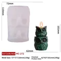 Καλούπι σιλικόνης DIY για κερί κουκουβάγια με πράσινη φιγούρα και προδιαγραφές - Κουκουβάγια με Κόρη MC-272