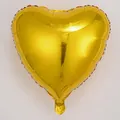 18-inch heart-shaped foil balloon in glossy metallic gold for Valentine's decoration - Gold