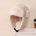 Cappello da aviatore invernale beige con fodera in pile e paraorecchie per bambini - Bambini 3-10 Anni / Beige