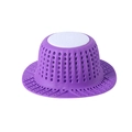 Purple and white silicone sink drain strainer with efficient clogging filter holes - Bathtub Drainer - Purple