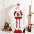 Telescopic Santa Claus plush doll with striped legs for festive Christmas home decoration - Santa Claus