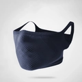 Mascarilla de punto azul marino sin costuras con textura transpirable y lazos para el deporte - Estilo Máscara / Azul marino