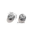 Silver stainless steel baroque spacer beads for jewelry making, dimensions 7mm x 6mm - Style G / 7x6mm / Steel