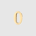 Ciondolo numero 0 in acciaio inossidabile dorato lucido per gioielli e collane - Numero 0 (YP25288-0) / Oro