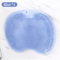 Blauwe siliconen doucheborstel voor aan de muur voor rugmassage en reiniging - Speciale Aanbieding / Blauw