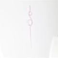 Pink creative S-shaped wave reusable PET plastic drinking straw for kids - Seahorse Light Pink