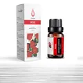 10ml pure rose essential oil in dark glass bottle with white floral gift box packaging - Rose
