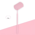 Pink stainless steel eyelash heart-shaped inspection mirror with anti-slip handle - Square / Pink
