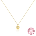 Elegante s925 Sterlingsilber Goldkette mit bösem Blick und funkelndem Zirkonia - Gold