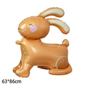 Brown rabbit foil balloon for Easter party decoration, measuring 63x86cm in size - Brownish Yellow Standing Bunny