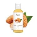 Natural Sweet Almond Oil 118ml in clear bottle with almonds on white background - Sweet Almond Oil
