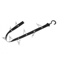 Adhesive wall-mounted hat rack with 10 metal clips for baseball caps storage in black - Black