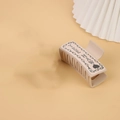 Beige hair claw clip with geometric textured leather finish in Western cowgirl style - Beige / Geometric Texture