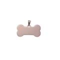 Rose gold bone shaped stainless steel pet dog tag with smooth customizable surface - 40*28*1.8mm / Rose Gold Bone Shape (Small)