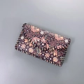 Ethnic paisley floral cell phone bag in deep purple with handcrafted black stitching - Pattern 07