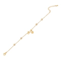 Vergoldetes Schmetterling-Zirkonia-Armband mit Love-Anhänger und verstellbarer Kette - 10# LOVE Herz-Stil
