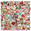 100er Set Weihnachts-Graffiti-Sticker mit Weihnachtsmann, Rentier und Schneemann Motiven - 100 STÜCK Nicht Wiederholende Weihnachtsaufkleber