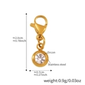 Detail showing dimensions of 18K gold plated stainless steel zircon star pendant - Gold Zircon Pendant