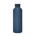 Matte dark blue double-layer vacuum insulated sports water bottle with screw cap - 500ml / Indigo Blue