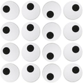 Set of 16 funny round eye embroidered patches in black and white for DIY clothing - 16pcs Eyes Set