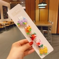 10-piece set of girls' elastic hair ties featuring colorful 3D fruit and cartoon charms - Fruit Style (12#) / 10 Pieces Pack