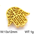 Golden Hamsa Hand charm for jewelry DIY 13x12mm hollow Hand of Fatima pendant - Gold Color (KLJ5690-Z)