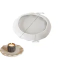 Witte siliconen vorm voor DIY-kaarsenplateaus en onderzetters met 19,8 cm diameter - Ronde lade