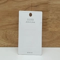 White jewelry display card with textured finish and Silver 925 handmade jewelry print - Necklace Card (6*8.5cm)