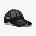 Men's summer black breathable mesh baseball cap for outdoor sports sun protection - Adjustable / Black