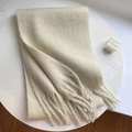 Thick winter tassel scarf in cream white fluffy cashmere-like texture for warmth - 230*35cm / 11# Apricot Yellow