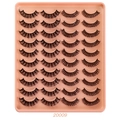 Dramatische 20 Paar dicke russische Volumen-Faserwimpern im Set Modell 20009 - Stil 20009 (20 Paare)