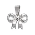 Polished silver butterfly pendant accessory in high-shine 18K gold plating finish - Silver Smooth Bow Pendant(YSN007-12)
