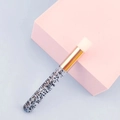Eyelash cleansing brush with rose gold ferrule and black glitter filled handle - Black Glitter + Rose Gold Ferrule