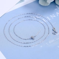 1mm Diameter Universal Cross Chain 45cm Length White Gold. / 925 Silver