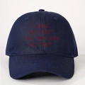 Dark blue cotton baseball cap featuring red Lundi Ce N'est Pas Mon-Day printed slogan - One Size / Navy Blue