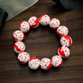Macro shot of Halloween skull spider web beads with realistic red blood splatter texture - Blood Drip Pattern