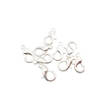 Silberne Karabinerverschlüsse aus Zinklegierung für DIY Schmuckherstellung - 12mm / Hellsilber