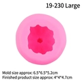 Pink silicone pumpkin flower mold for DIY candles and soaps, size 6.5x6.5x5.2cm - Large--Pink