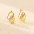 Orecchini a goccia in oro lucido in stile minimalista in argento S925 da donna - Argento 925 / Giallo Oro
