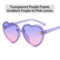 Occhiali da sole a cuore con glitter per bambina con lenti sfumate e ape dorata - Rosa Viola