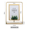 Vertical gold metal geometric photo frame with minimalist Nordic style design - Vertical Gold 6-inch