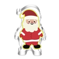 Close-up of Santa Claus shaped stainless steel cookie cutter with sharp metal edges - Santa Claus 7326