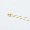 Minimalist golden clavicle necklace featuring a stylized letter T pendant for women - Letter F