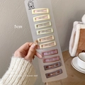 Set of 10 matte star hair clips in Morandi colors displayed on card, length 5cm - 3# Rectangular Clips Set of 10 - 5cm