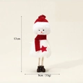 Plush snowman Christmas ornament with red knit hat, scarf and star, 17cm x 9cm size - Snowman Plush Ornament (2023A-2)