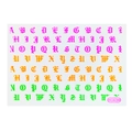 Macro detail of neon gradient Gothic letter nail stickers with model WG6088 branding - WG6088 (Gothic Letters)