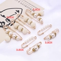 Fashion pearl safety pins in 5.8cm and 3.8cm sizes for waist adjustment and decoration - Matte Large Pearl Combination